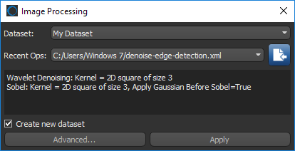 Image Processing panel